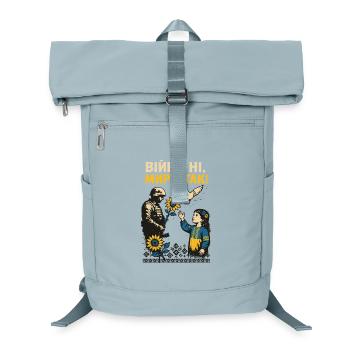 Nein zum Krieg, Ja zum Frieden - Laptop-Rucksack  - Eisblau - Vorne