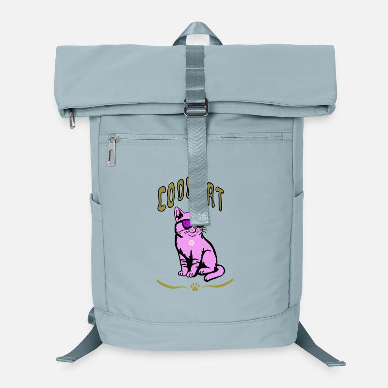 Pink Cat Sunglasses Style Laptop Backpack