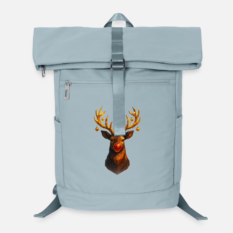 Weihnachten Rentier Low Poly Laptop-Rucksack 