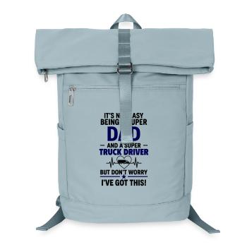 Cœur + Chauffeur de camion – Super Papa Conducteur professionnel - Sac à dos ordinateur - bleu glacier - Devant