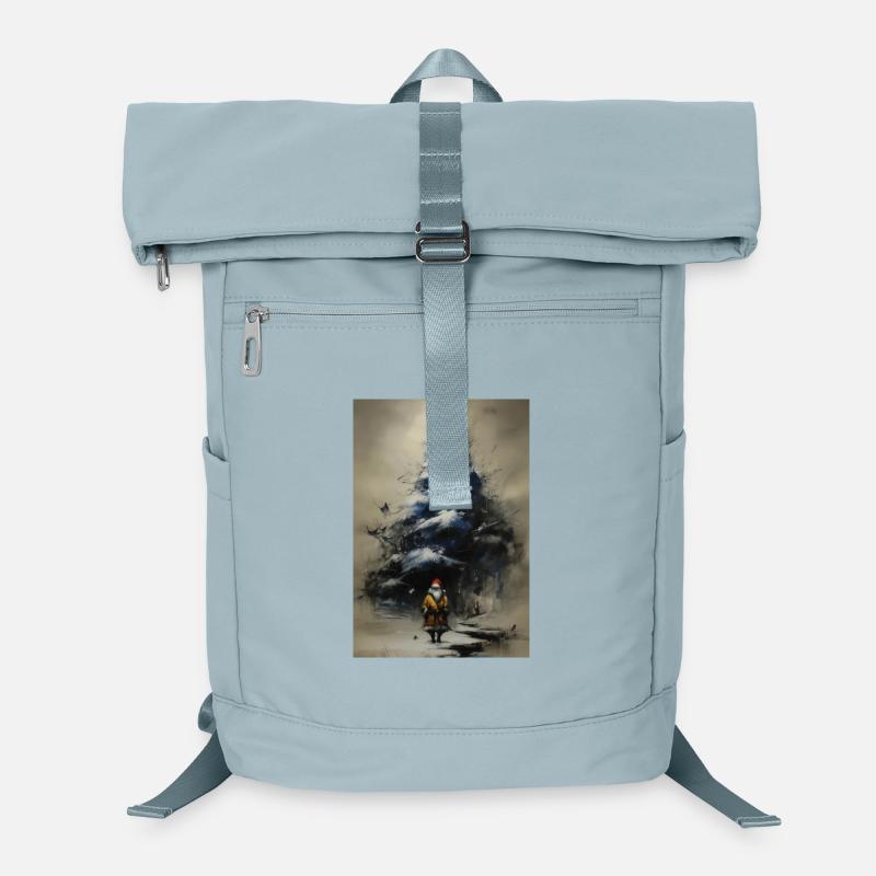 Night tree and winter Santa Claus Laptop Backpack