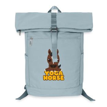 Yoga Pferd Cartoon - Laptop-Rucksack  - Eisblau - Vorne