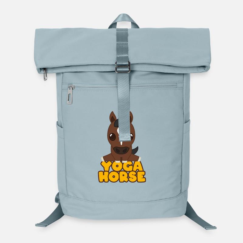 Yoga Pferd Cartoon Laptop-Rucksack 
