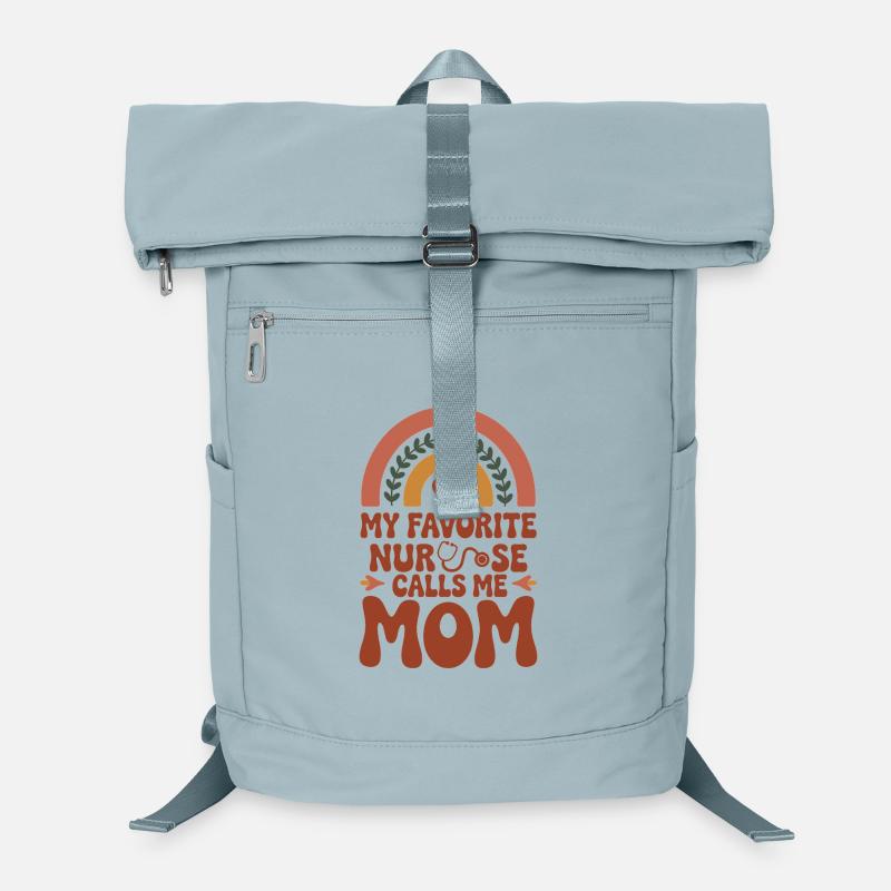 My Favorite Nurse Calls Me Mom - Boho Regenbogen Laptop-Rucksack 