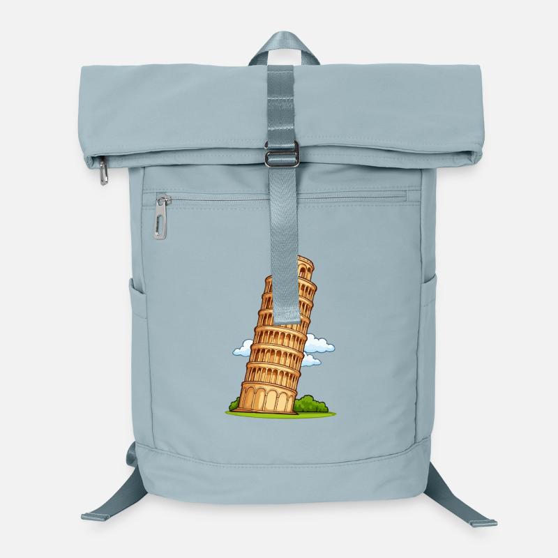 Pisa Tower Cartoon Laptop Backpack