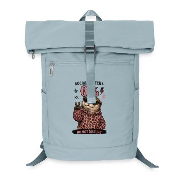 Otter in Leopardenhoodie: Do Not Disturb - Laptop-Rucksack  - Eisblau - Vorne