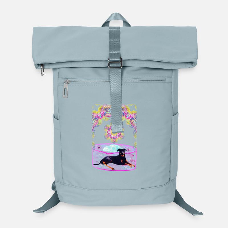 Kaleidoskop--Lobo quicklebendig im Mandala Druck Laptop-Rucksack 