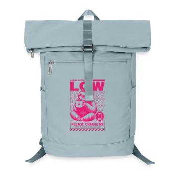 Low Battery Sloth Funny Design - Laptop-Rucksack  - Eisblau - Vorne