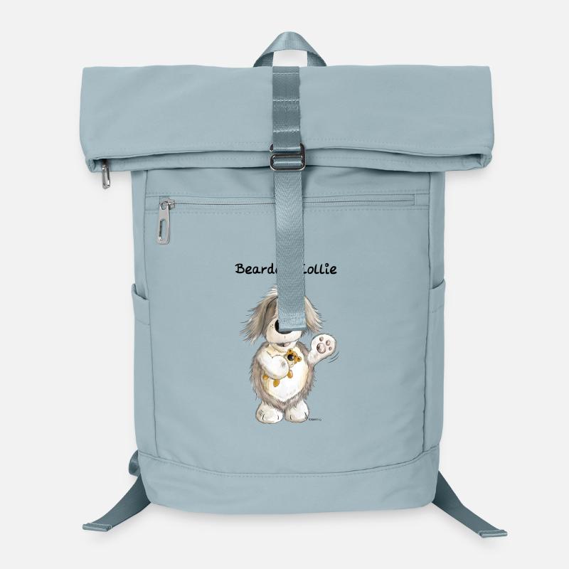 Bearded Collie With Teddy Laptop Backpack