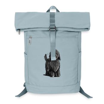 Knuffiger Briard - Berger de Brie - Briarden - Laptop-Rucksack  - Eisblau - Vorne