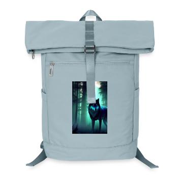 Wolf in the forest - Laptop Backpack - ice blue - Front