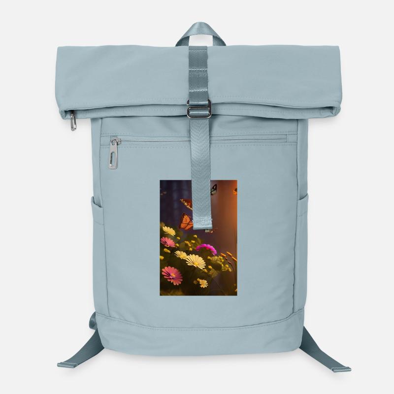 Blumen und Schmetterling Laptop-Rucksack 