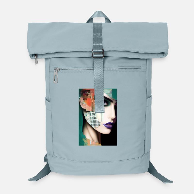 Abstract Facial Art Laptop Backpack