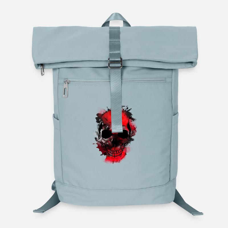 Rotes Schädel-Splash Artwork Laptop-Rucksack 
