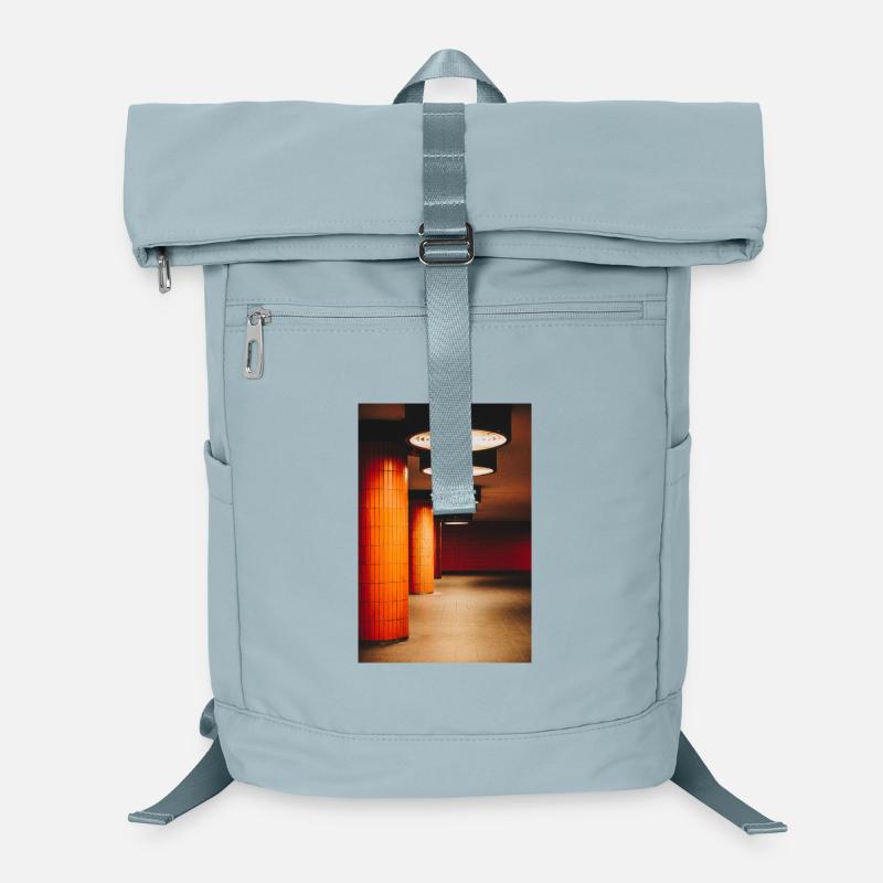 Orange tunnel with light balls Laptop Backpack