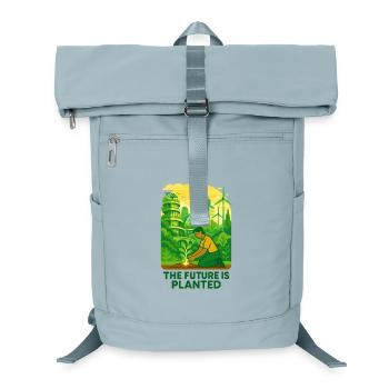 Solarpunk Roots - Laptop Backpack - ice blue - Front