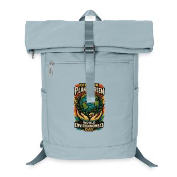 Mutige Erde Aktivist Retro Design Welt Umwelt - Laptop-Rucksack  - Eisblau - Vorne