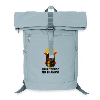 No Fossil Fuel Future - Laptop Backpack - ice blue - Front