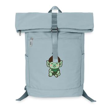 Niedlicher Troll – Kawaii-Stil - Laptop-Rucksack  - Eisblau - Vorne