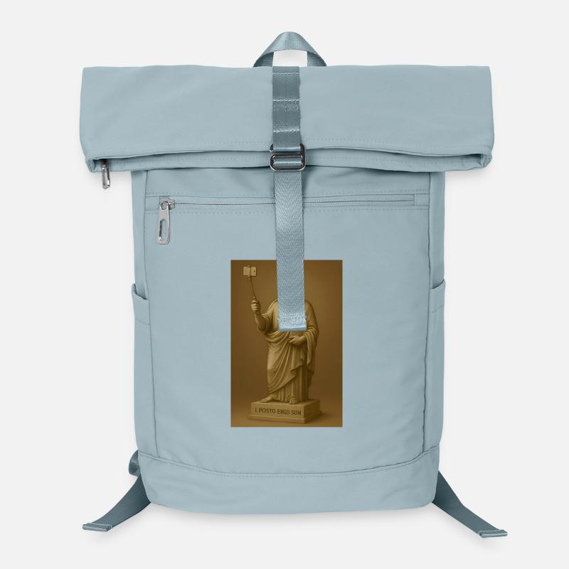 Barocker Philosoph mit Selfie-Stick Laptop-Rucksack 