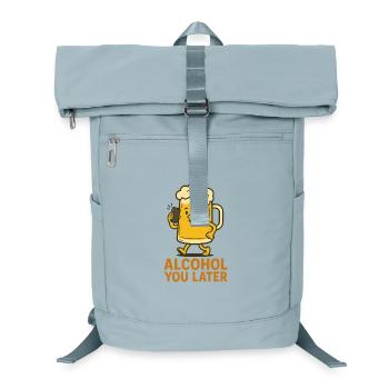 Alcohol You Later – Lustiges Trinkhumor Design - Laptop-Rucksack  - Eisblau - Vorne