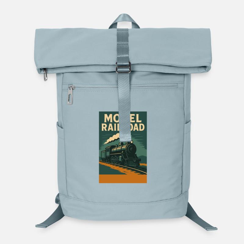 Modellbahn Zug Illustration Laptop-Rucksack 
