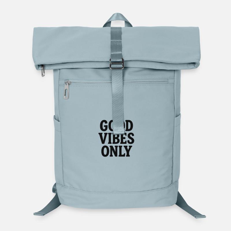 Typographie rétro Vibes Only | État positif Sac à dos ordinateur