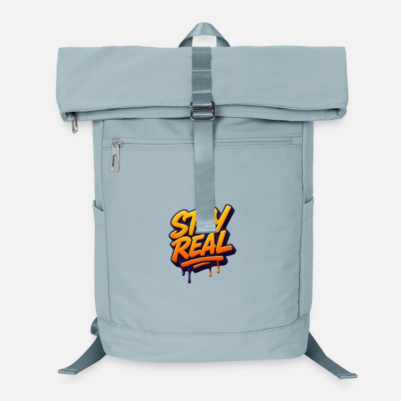 Stay Real Urban Graffiti Design - Sac à dos ordinateur - bleu glacier