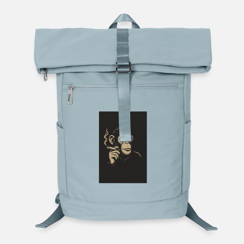 Affe mit Zigare Kunstdruck Laptop-Rucksack 