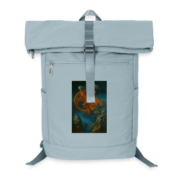 Fantasy Mechanical Flying Creature Design - Laptop Backpack - ice blue - Front