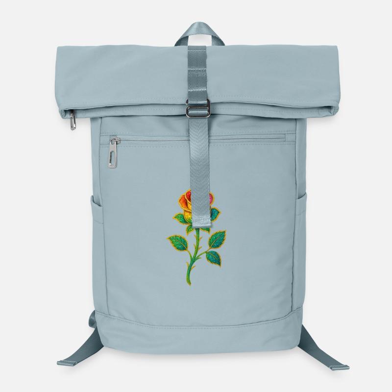 Regenbogen-Glitzer-Rosen-Design Laptop-Rucksack 