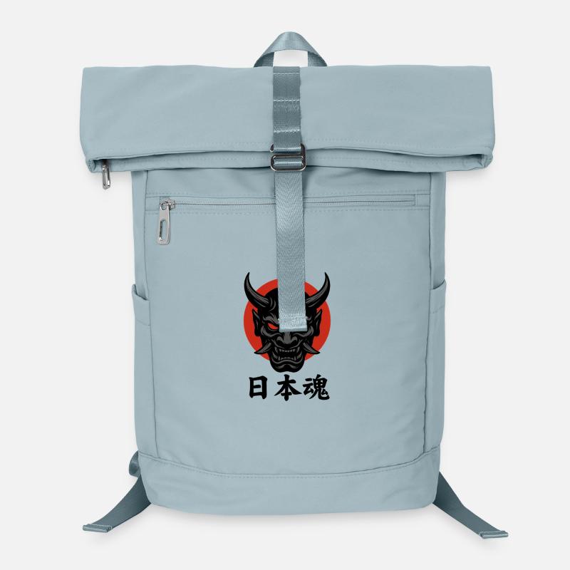 Samurai Oni Mask – Japanese Ghost Laptop Backpack