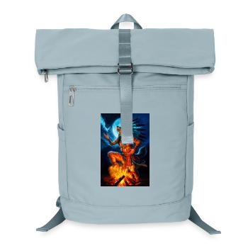 Humanoider Schamane Wolf - Laptop-Rucksack  - Eisblau - Vorne