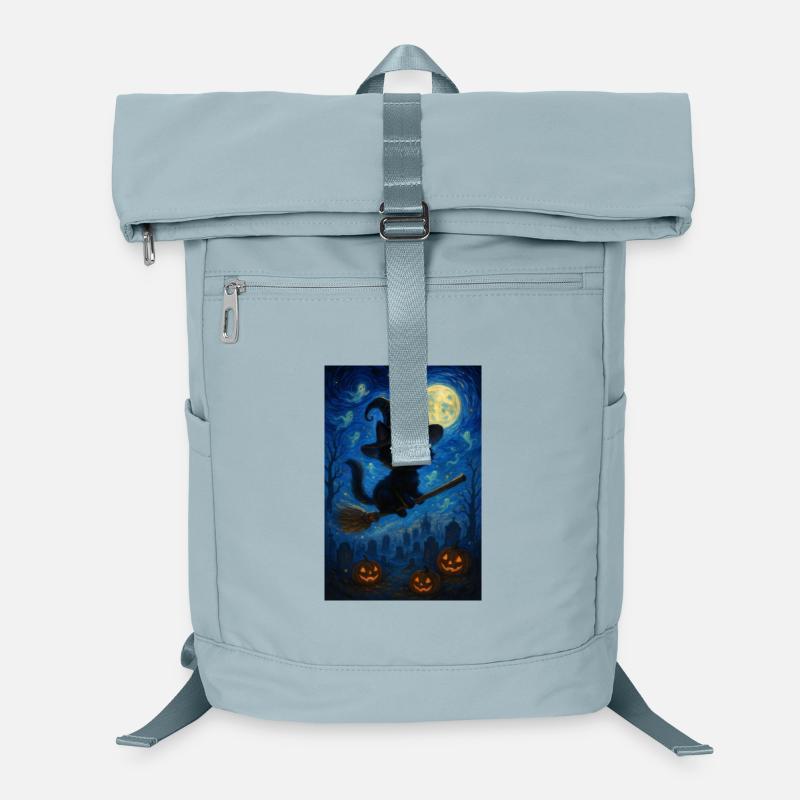 Süße Halloween Katze Hexe Laptop-Rucksack 