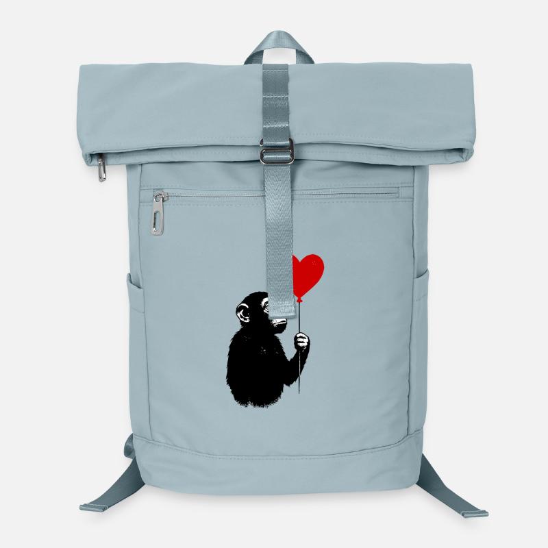 Liebesaffe mit Herzballon Laptop-Rucksack 