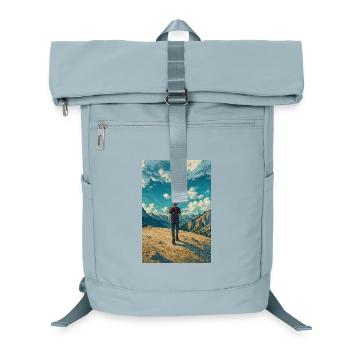 Mountain Explorer on Blue Sky Landscape - Laptop Backpack - ice blue - Front