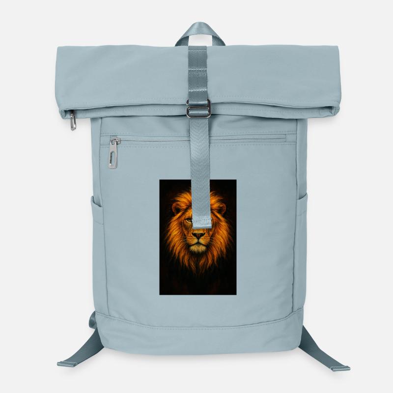Majestic lion head in fire design Laptop Backpack