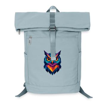 Eule | Eulenkopf Print - Laptop-Rucksack  - Eisblau - Vorne