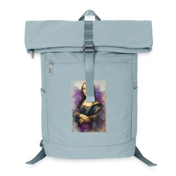 Mona Lisa revisited - oil on canvas - Laptop Backpack - ice blue - Front