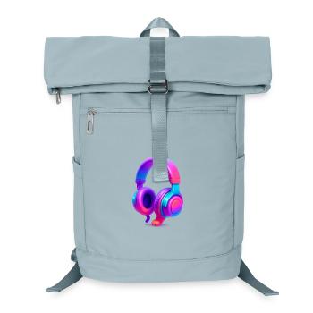 Neon Gradient Kopfhörer - Laptop-Rucksack  - Eisblau - Vorne