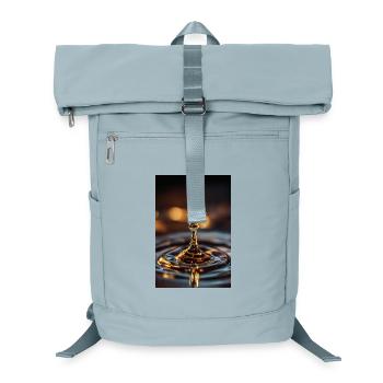 Golden Water Drop Splash - Laptop Backpack - ice blue - Front
