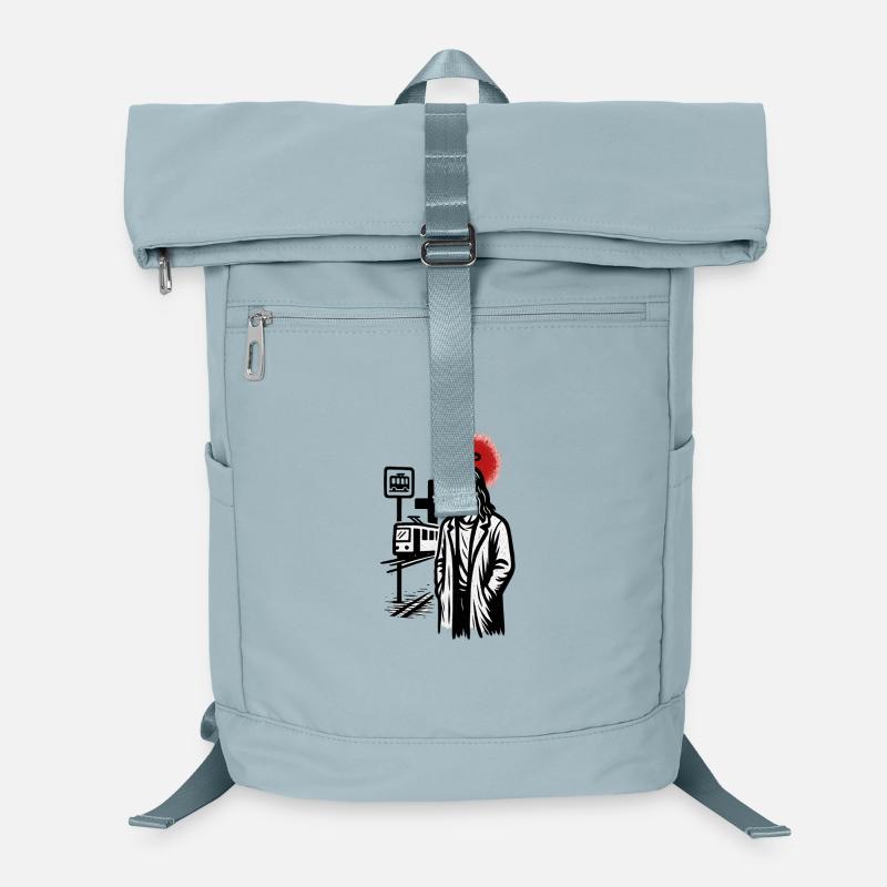 Heiliger über der Neon-Straßenbahn Laptop-Rucksack 