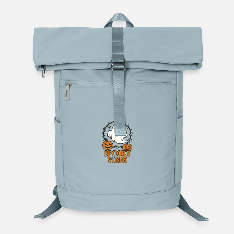 Spooky Vibes Geist mit Kürbissen Laptop-Rucksack 