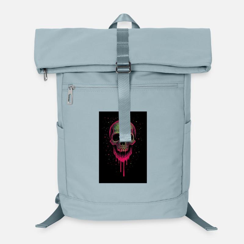 Tetemort – Crâne néon psychédélique Sac à dos ordinateur