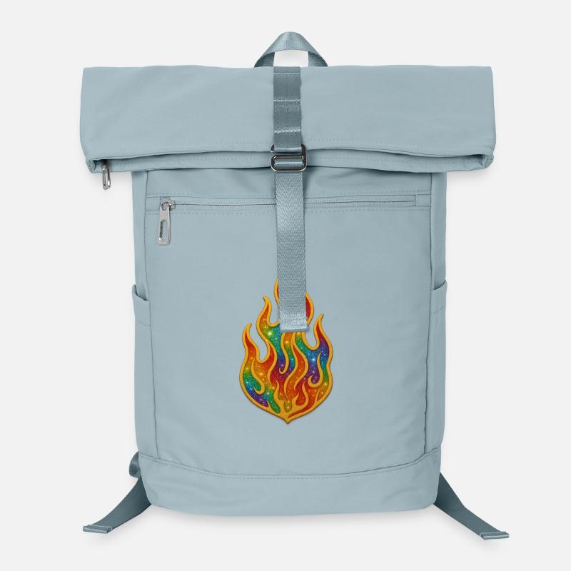 Écusson de feu arc-en-ciel Sac à dos ordinateur