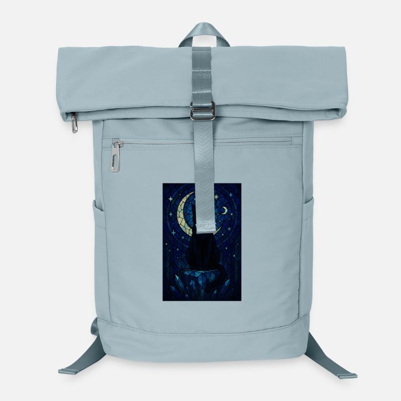 Nuit au clair de lune Chat magique Sac à dos ordinateur