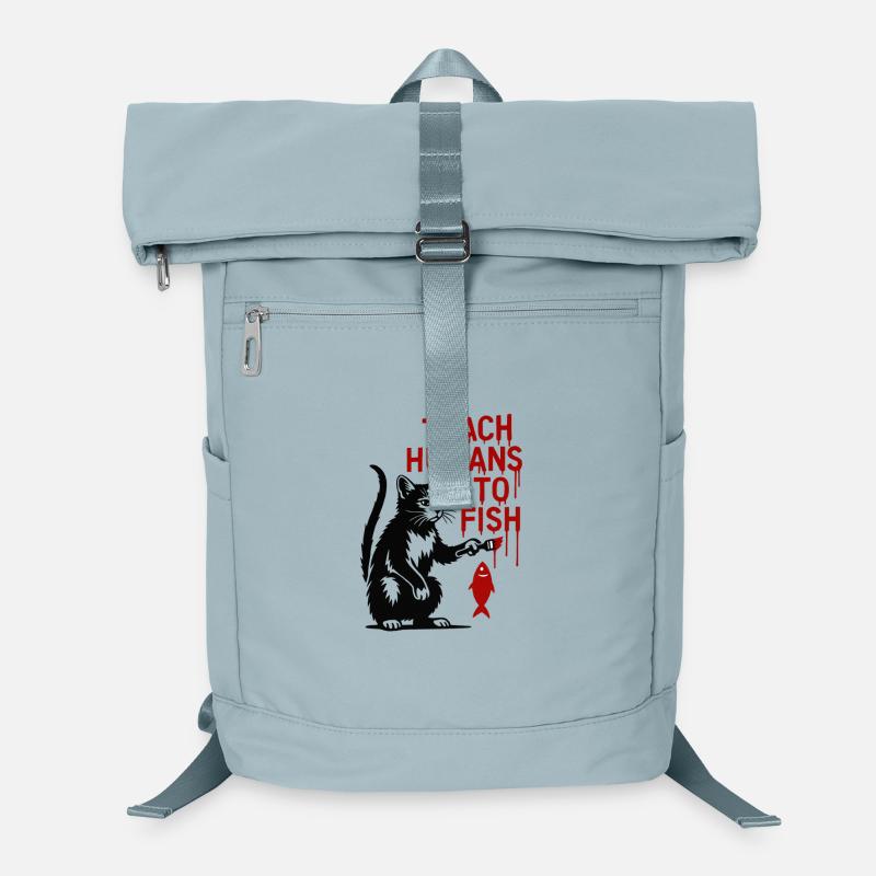 Cat art teaches people fish Laptop Backpack