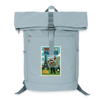 Vive La France Rétro Gourmet - Sac à dos ordinateur - bleu glacier - Devant