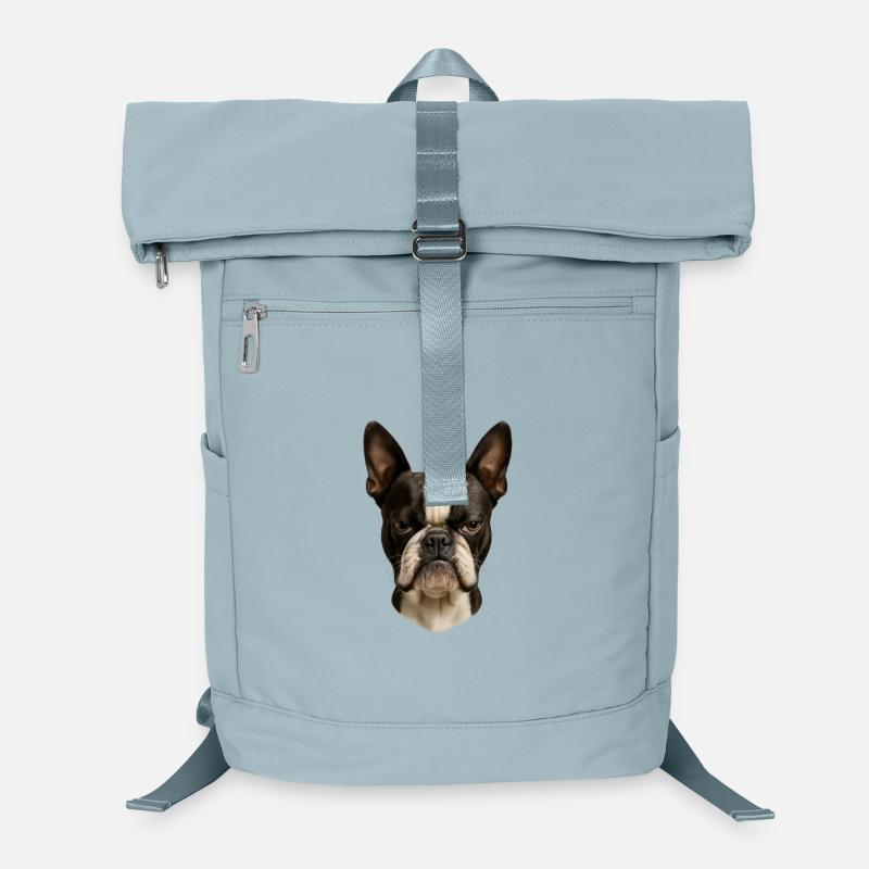 Boston Terrier Head Portrait Laptop Backpack
