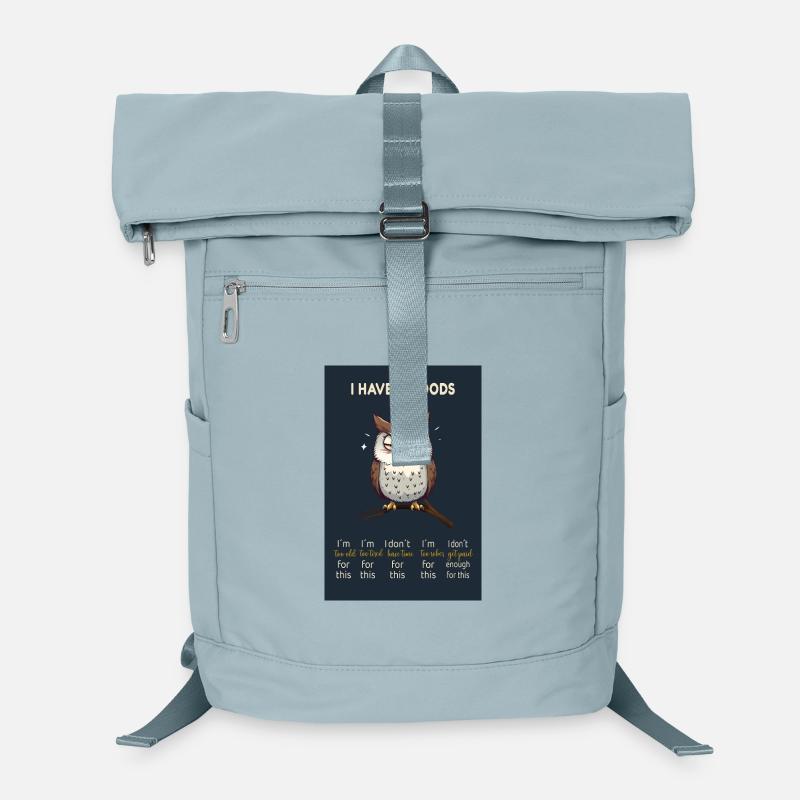Grumpy Owl – I Have 5 Moods Funny Design Laptop Backpack